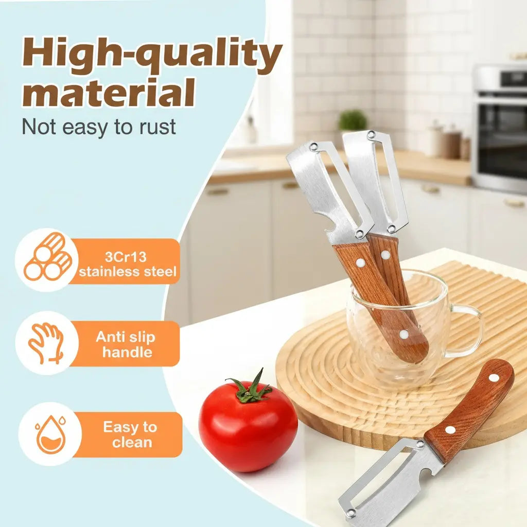 🍎🔪 One blade, endless kitchen magic — multi-function stainless steel peeler & knife for effortless prepping! 🥕✨