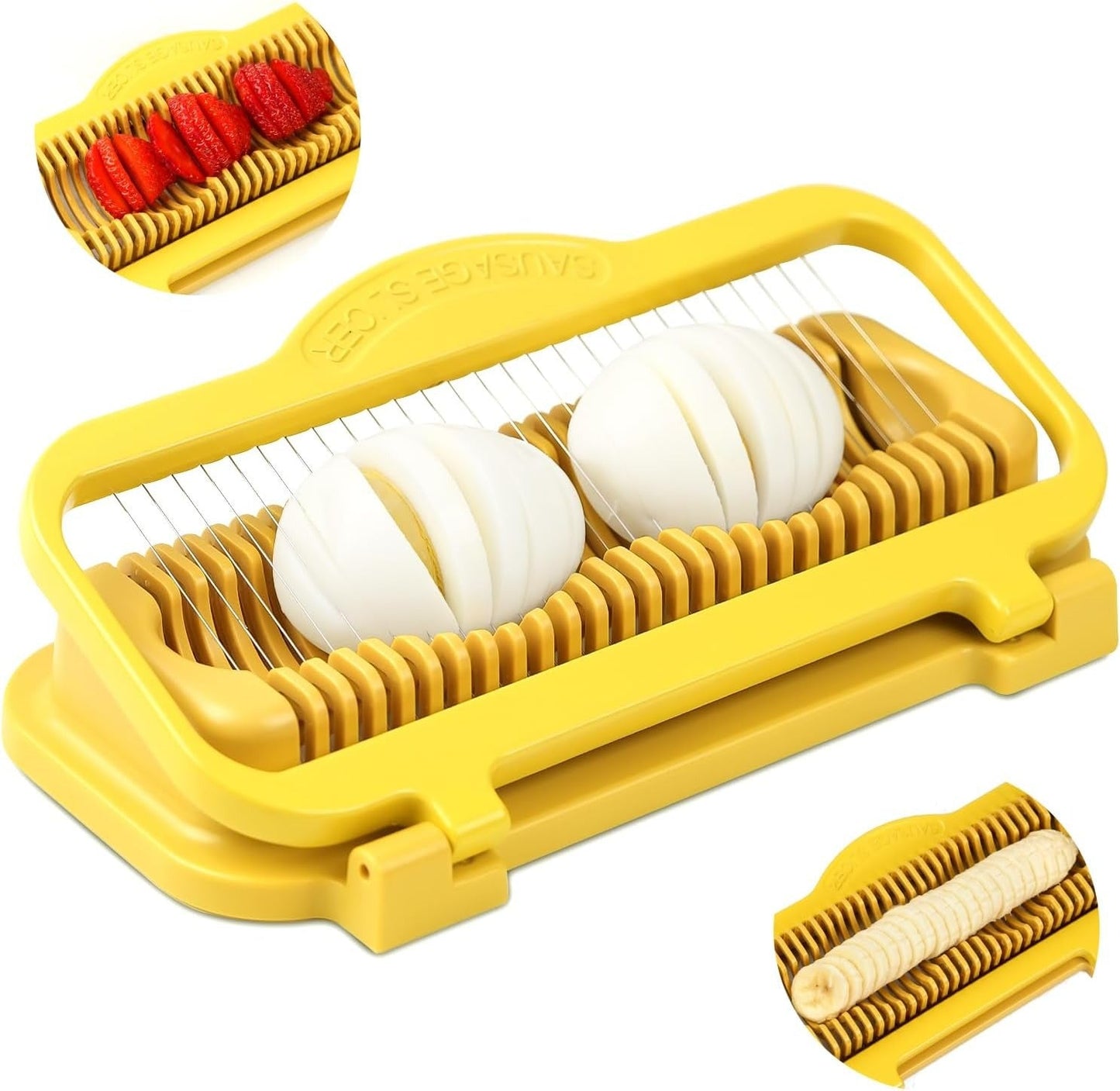 🔥LAST DAY 50% OFF🔥Egg Slicer for Hard Boiled Eggs Banana Slicer